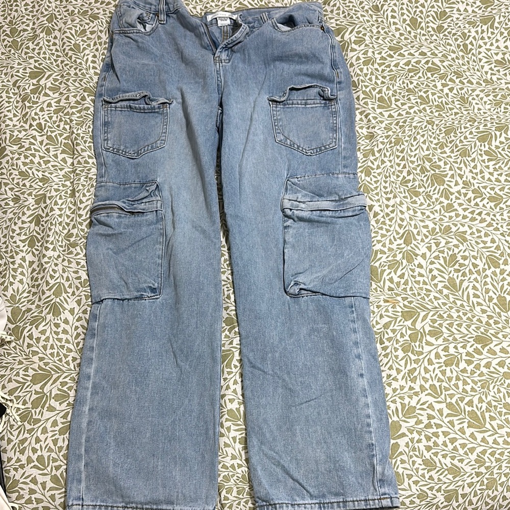 Altar'd State Light Blue Denim Pants